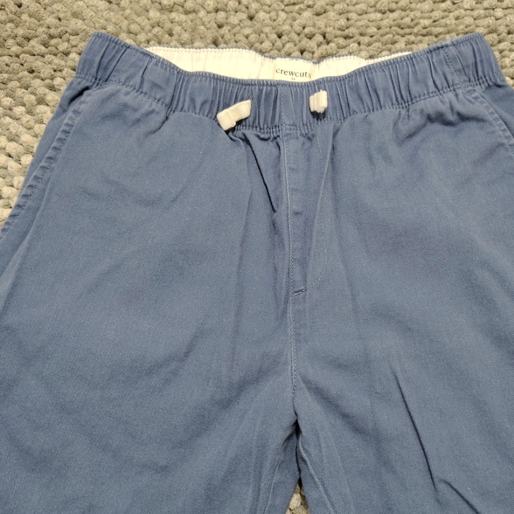 Blue Elastic Waist Shorts